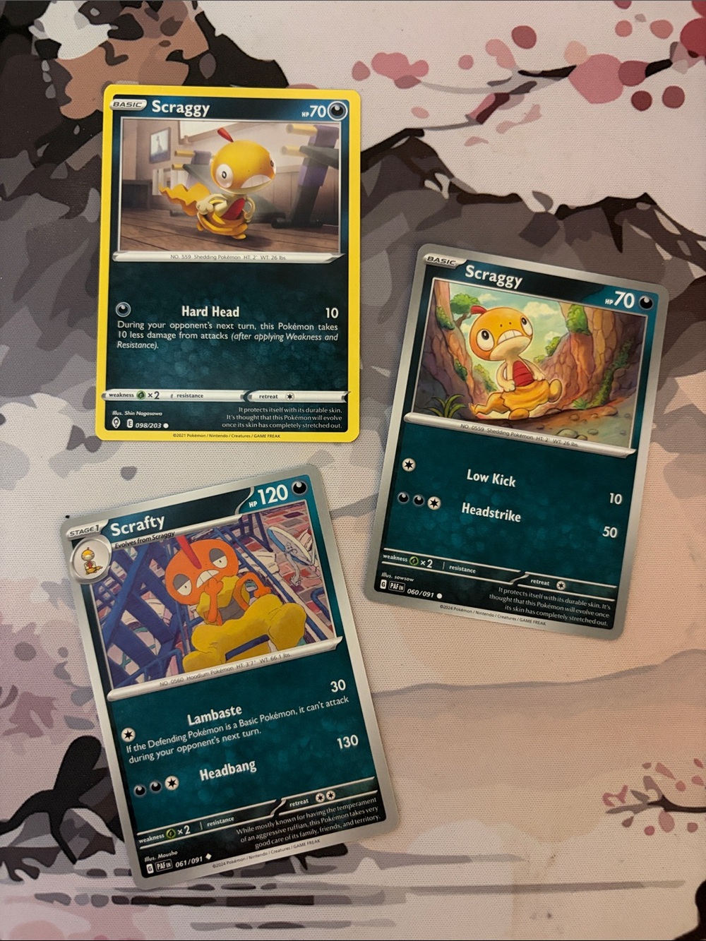 Scraggy & Scrafty Evolution Lot | 3 Pokémon Cards | ✨5/$25✨